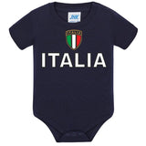 Body Neonato Italia Personalizzabile Con Nome e Numero 100% Cotone Forza Azzurri PS 28180-0017