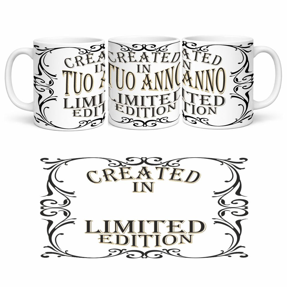 Tazza in Ceramica Personalizzabile “Created in...” – Tazza Personalizzata PS 09370-CREATEDIN