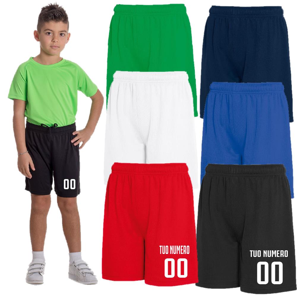 Pantaloncini Sportivi Calcio Personalizzabili con Numero – PS 37867