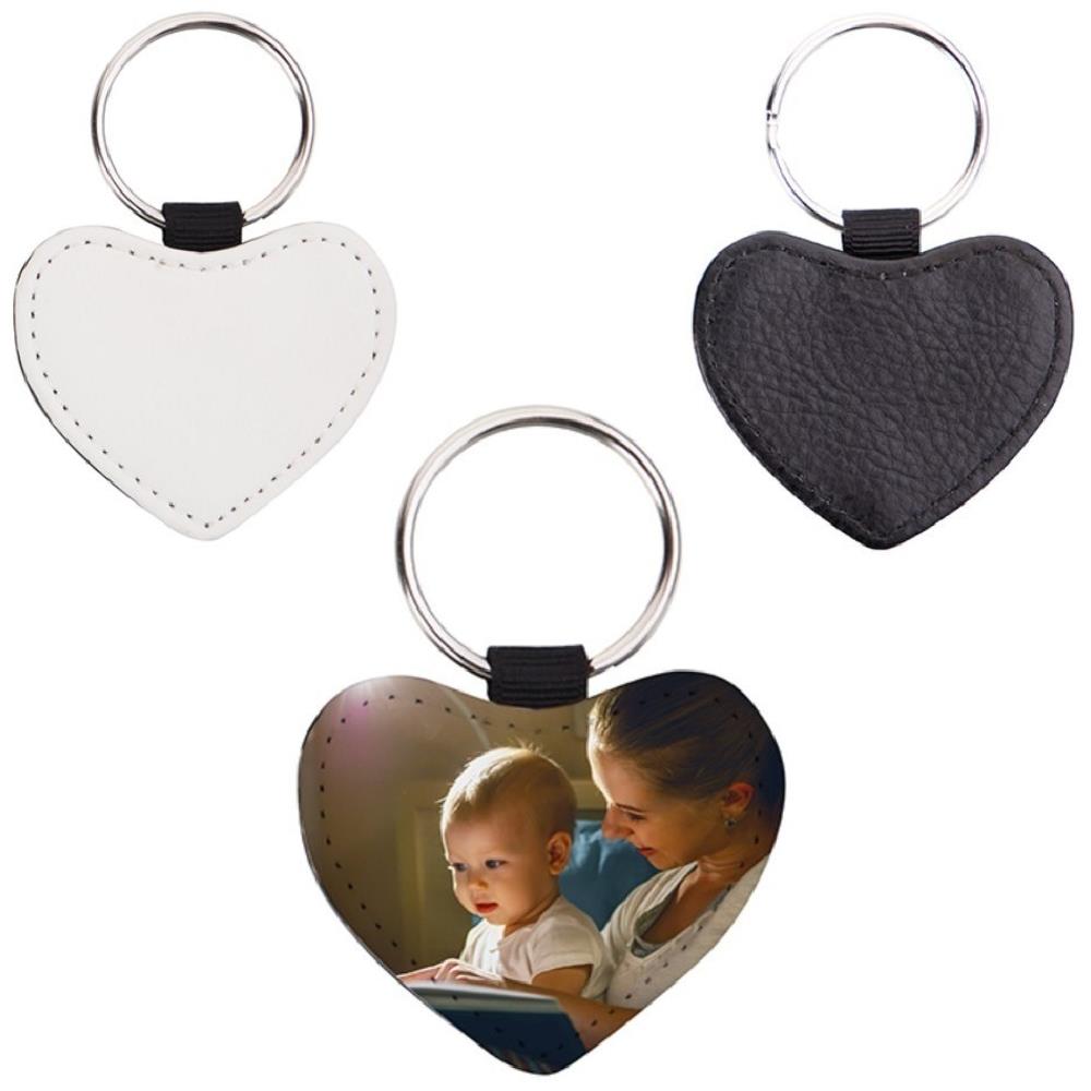 Portachiavi Personalizzabile EcoPelle Foto Frasi Forme Rettangolare Cuore Tondo Glitterati – Gadget Idea Regalo PS 12722 PRS