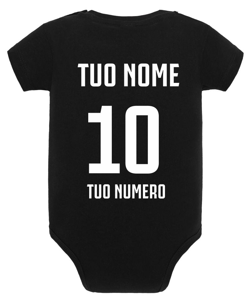 Body Neonato Dybala Mask Stile Tifosi Giallo Rossi Calcio 100% Cotone PS 28180-0007