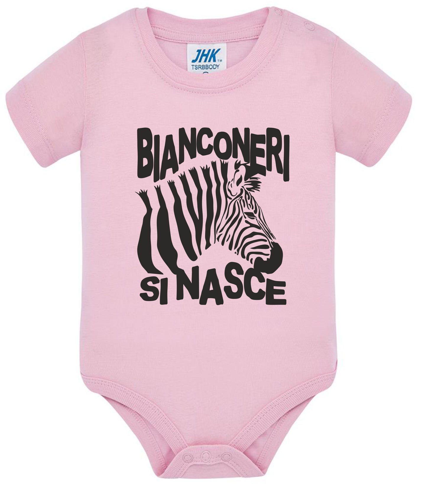 Body Neonato “Bianconeri Si Nasce” Zebra Bianco Nera 100% Cotone PS 28180-0010