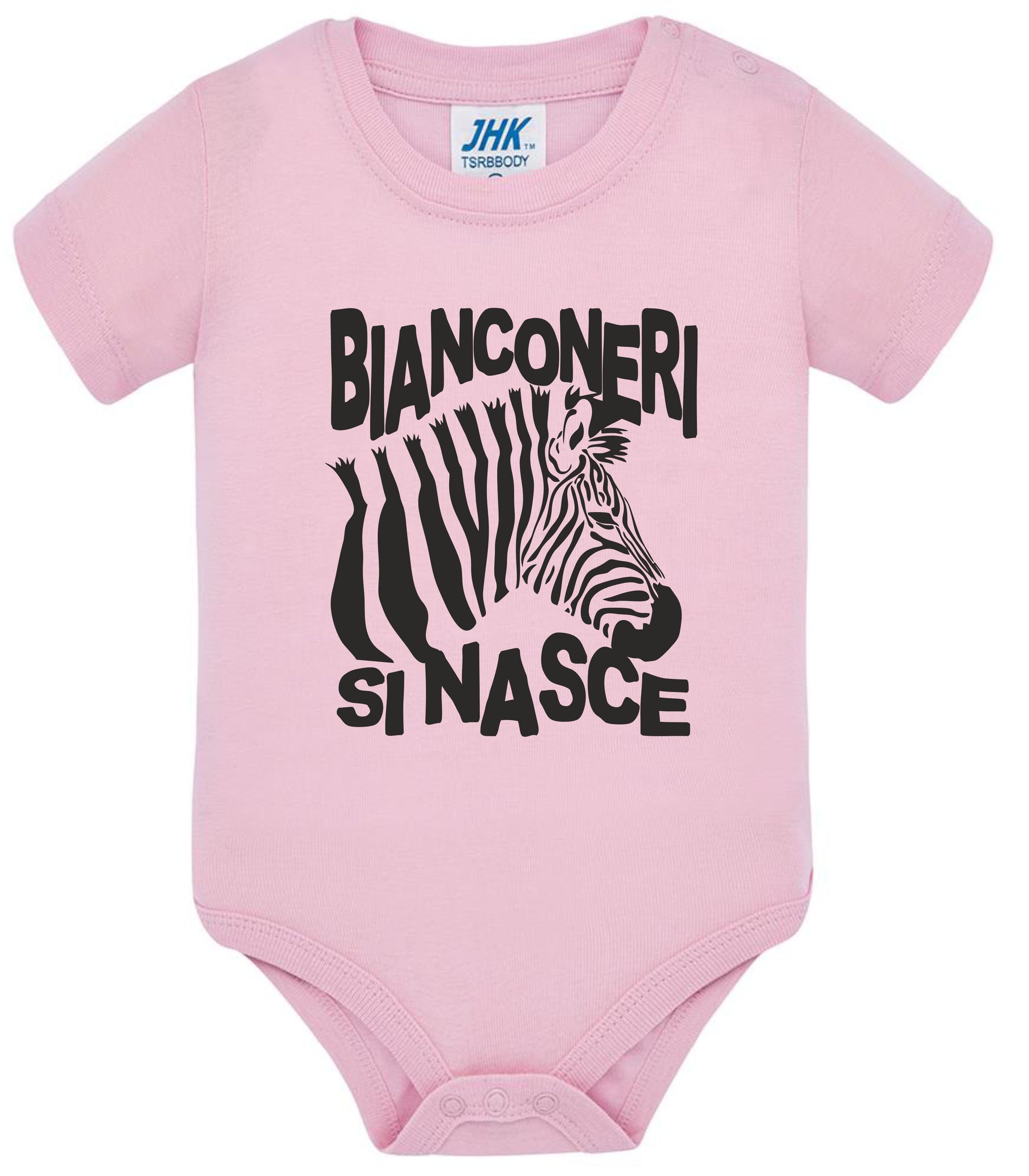 Body Neonato “Bianconeri Si Nasce” Zebra Bianco Nera 100% Cotone PS 28180-0010