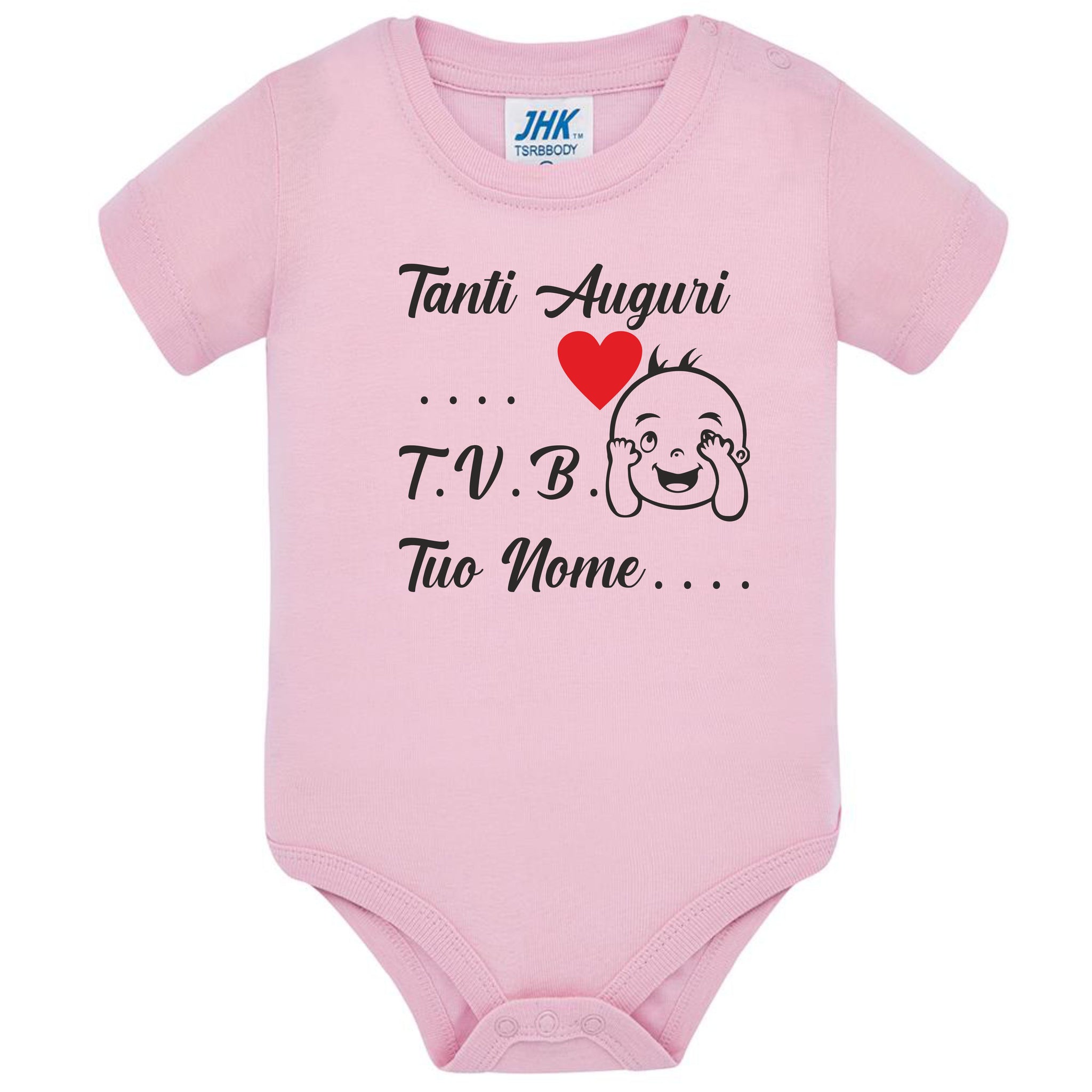 Body Neonato Tanti Auguri Papà Mamma Nonna Zia o Nome 100% Cotone PS 28180-0013