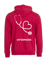Felpa Infermiere Stetoscopio Cuore – Felpa Uomo con Cappuccio Full Zip Personalizzabile PS 02202-001