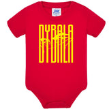 Body Neonato Dybala Mask Stile Tifosi Giallo Rossi Calcio 100% Cotone PS 28180-0007