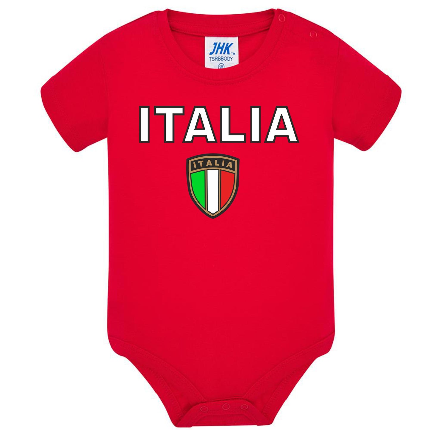 Body Neonato Italia Personalizzabile Con Nome e Numero 100% Cotone Forza Azzurri PS 28180-0017