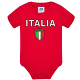 Body Neonato Italia Personalizzabile Con Nome e Numero 100% Cotone Forza Azzurri PS 28180-0017