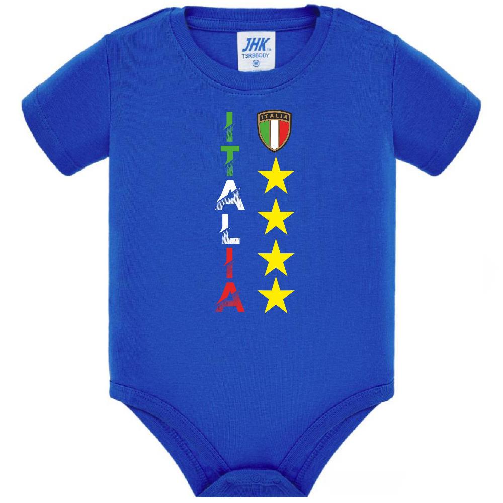 Body Neonato Italia Personalizzabile Con Nome e Numero Calcio Nazionale Italiana  PS 28180-0020