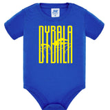 Body Neonato Dybala Mask Stile Tifosi Giallo Rossi Calcio 100% Cotone PS 28180-0007