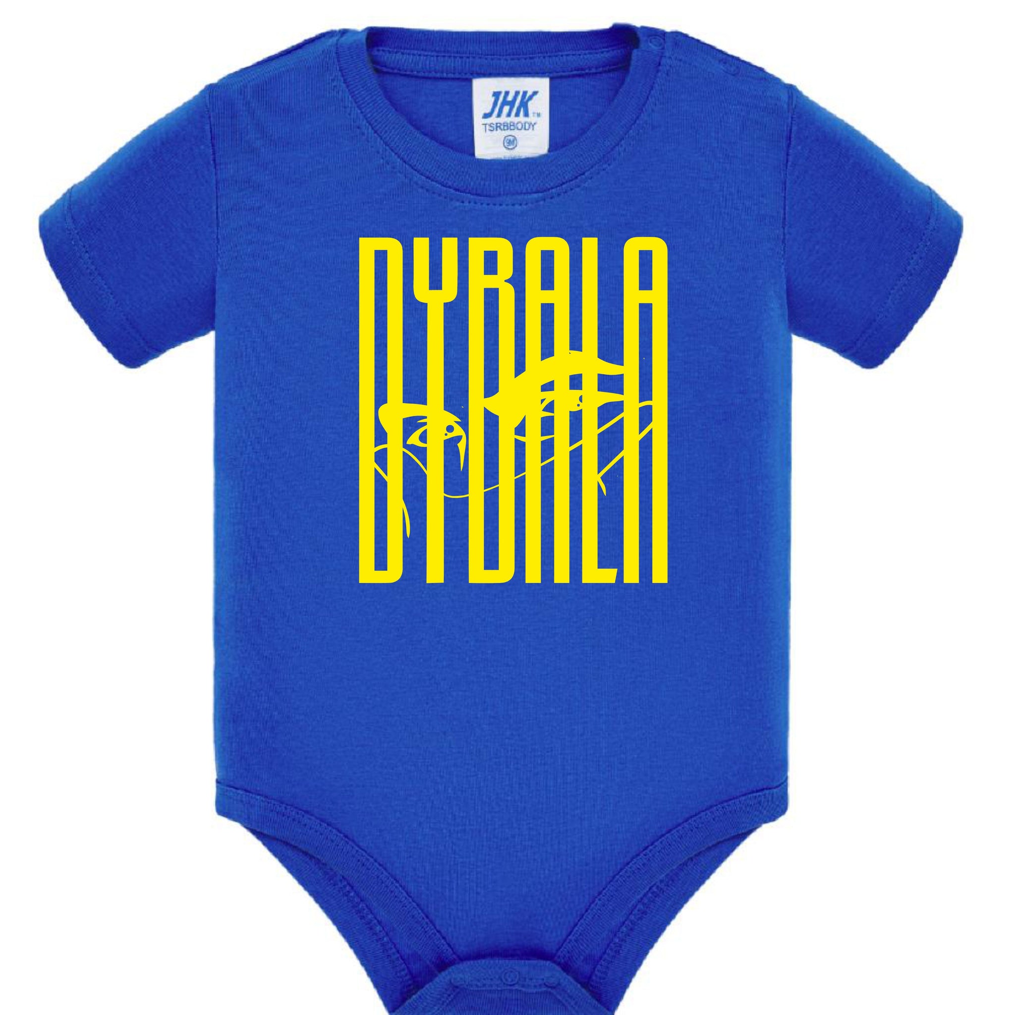 Body Neonato Dybala Mask Stile Tifosi Giallo Rossi Calcio 100% Cotone PS 28180-0007