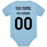 Body Neonato Stile Rovesciata Calcio Personalizzabile Con Nome e Numero 100% Cotone PS 28180-029