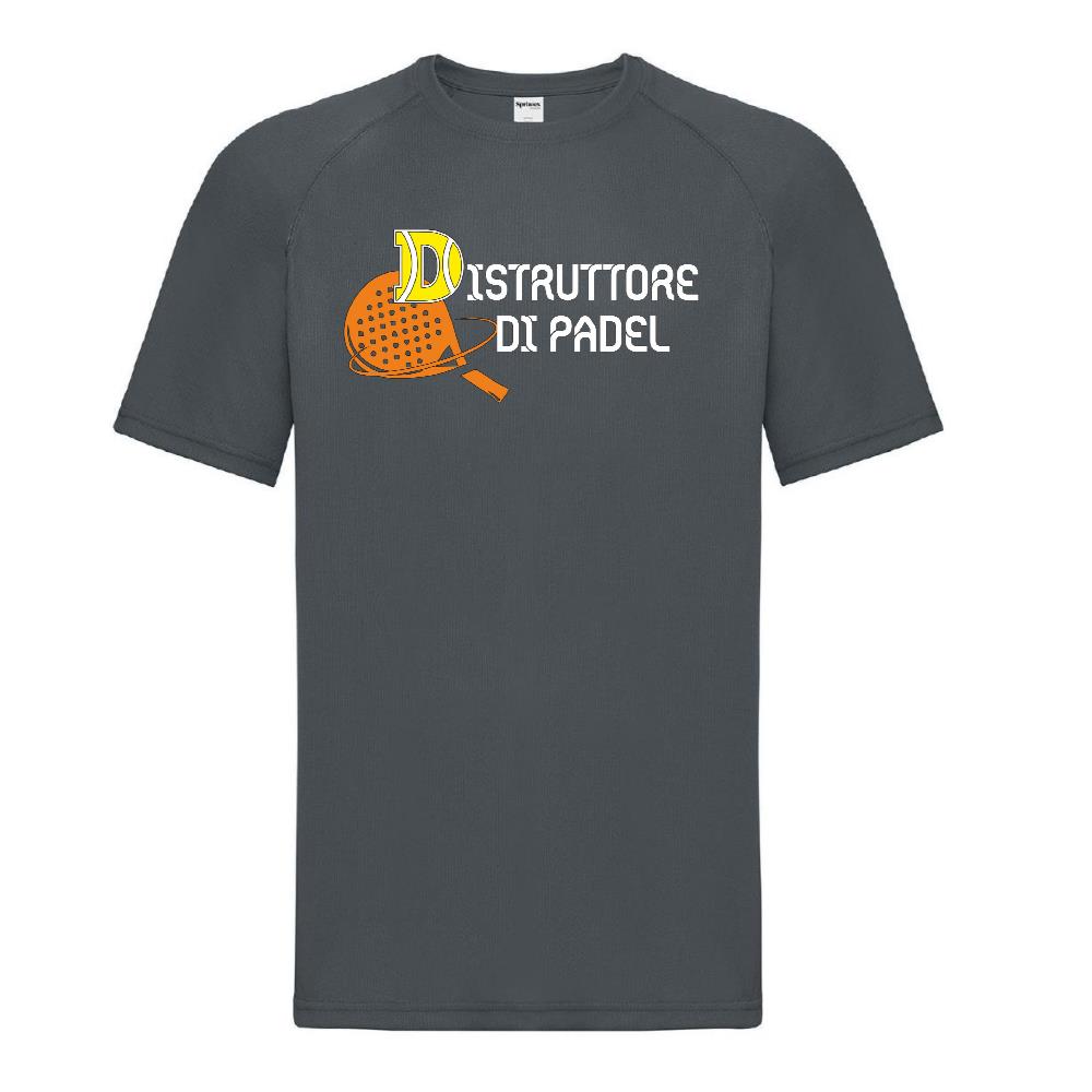 Maglia Tecnica “Distruttore di Padel” T-Shirt Sportiva Maniche Corte Personalizzabile Con Nome PS 37717-001