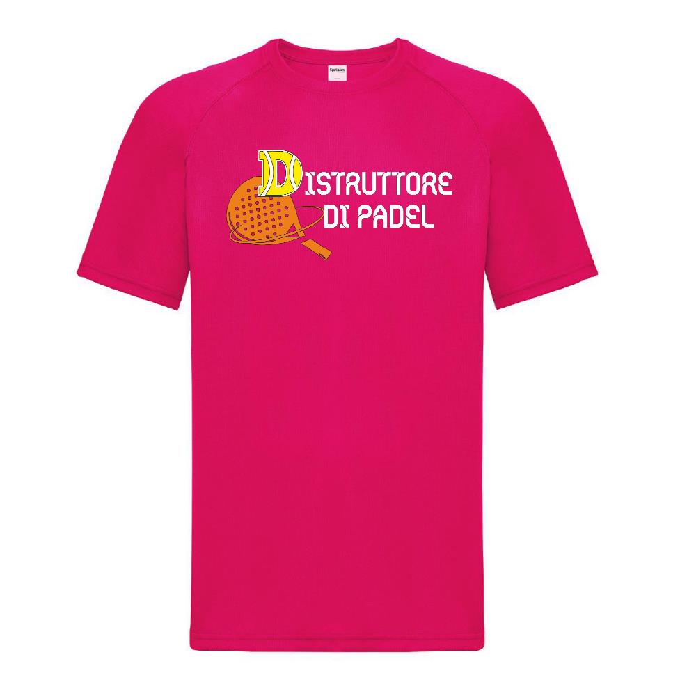 Maglia Tecnica “Distruttore di Padel” T-Shirt Sportiva Maniche Corte Personalizzabile Con Nome PS 37717-001