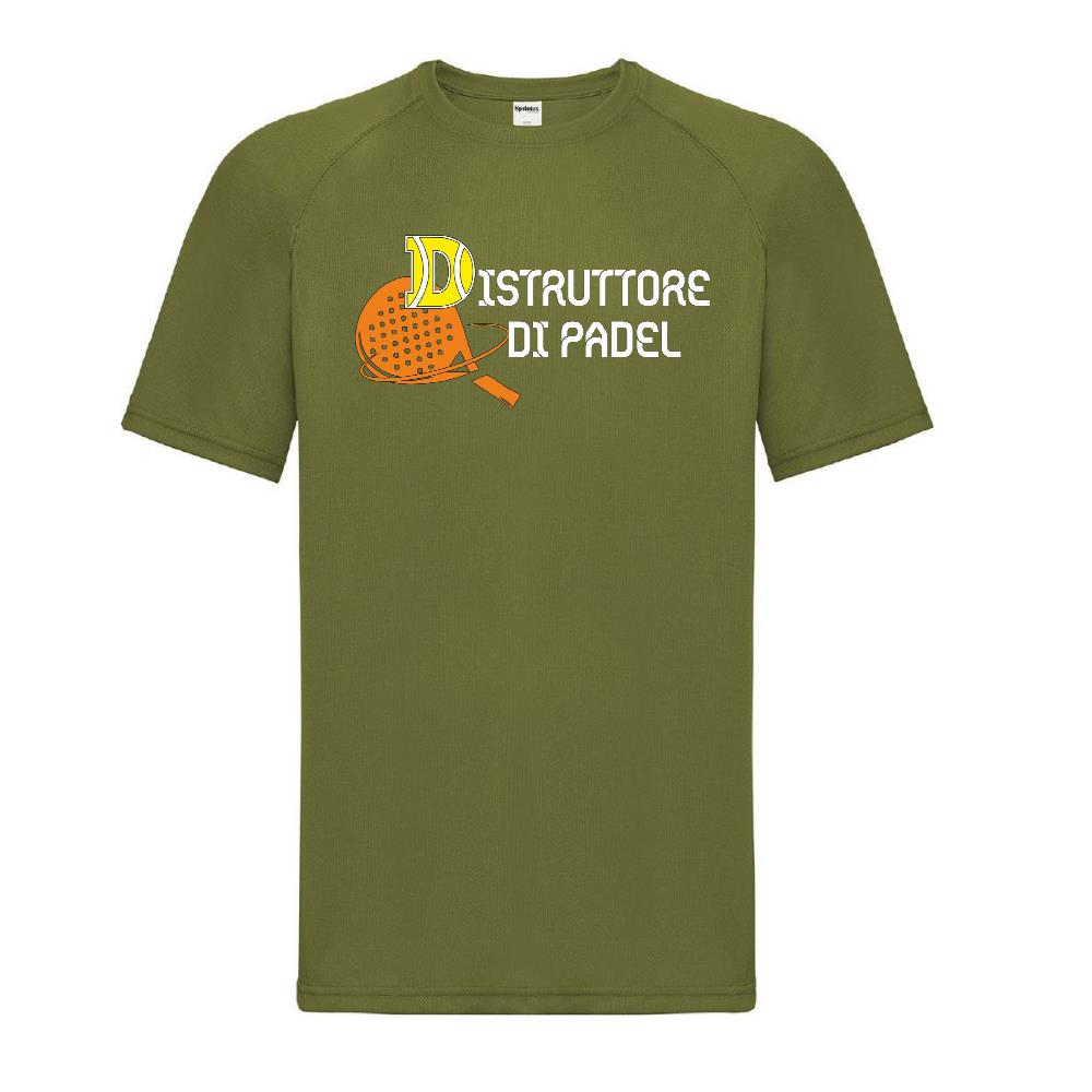 Maglia Tecnica “Distruttore di Padel” T-Shirt Sportiva Maniche Corte Personalizzabile Con Nome PS 37717-001