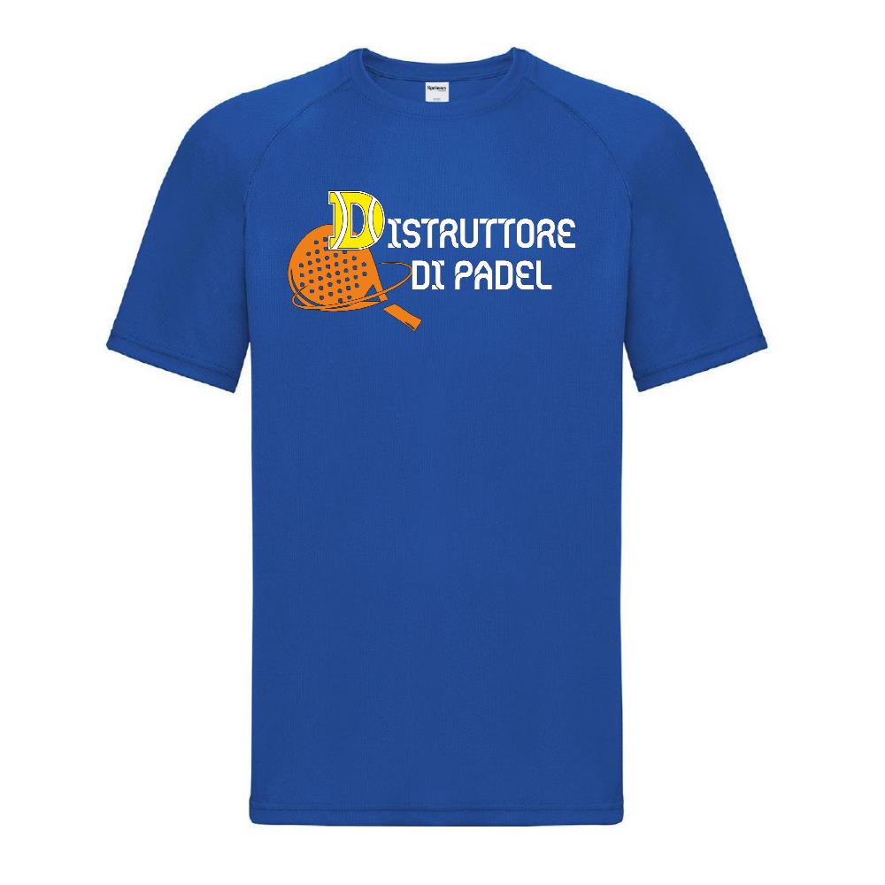 Maglia Tecnica “Distruttore di Padel” T-Shirt Sportiva Maniche Corte Personalizzabile Con Nome PS 37717-001