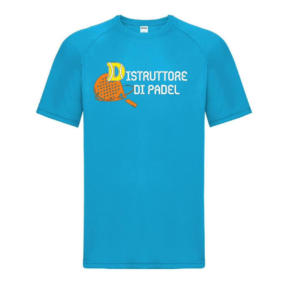Maglia Tecnica “Distruttore di Padel” T-Shirt Sportiva Maniche Corte Personalizzabile Con Nome PS 37717-001