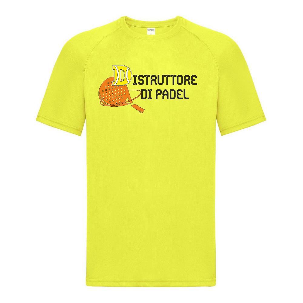 Maglia Tecnica “Distruttore di Padel” T-Shirt Sportiva Maniche Corte Personalizzabile Con Nome PS 37717-001