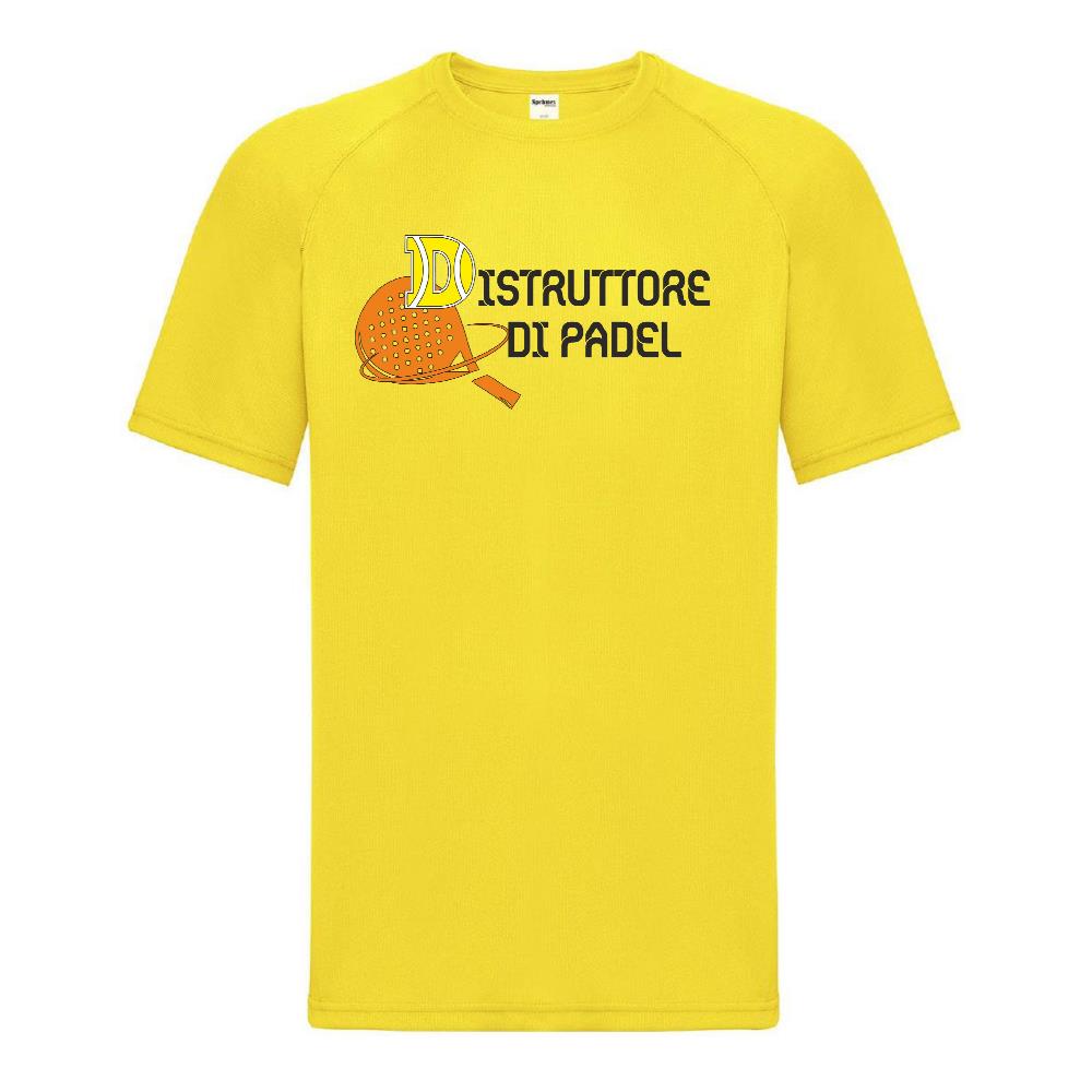 Maglia Tecnica “Distruttore di Padel” T-Shirt Sportiva Maniche Corte Personalizzabile Con Nome PS 37717-001