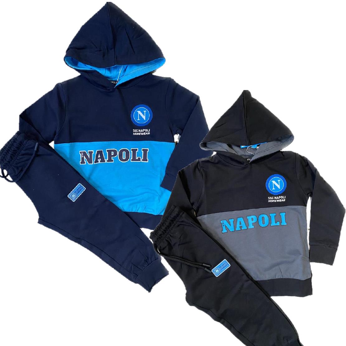 Pigiama SSC Napoli Ufficiale in Cotone Garzato – Personalizzabile con Nome – PS 41390/41391