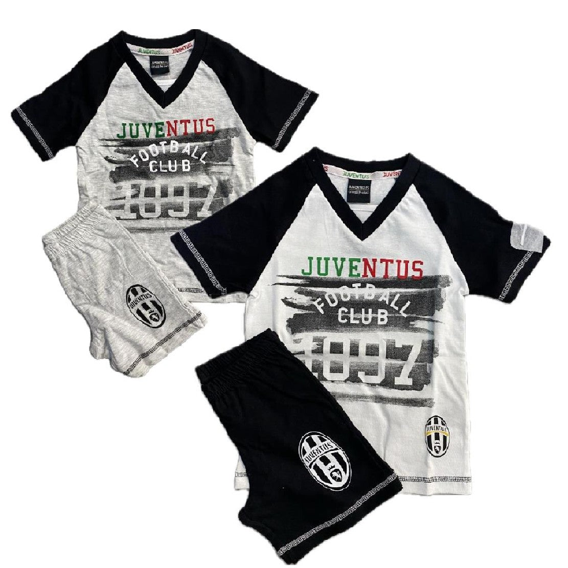 Pigiama Corto Juve Logo Storico Uomo Cotone PS 10860