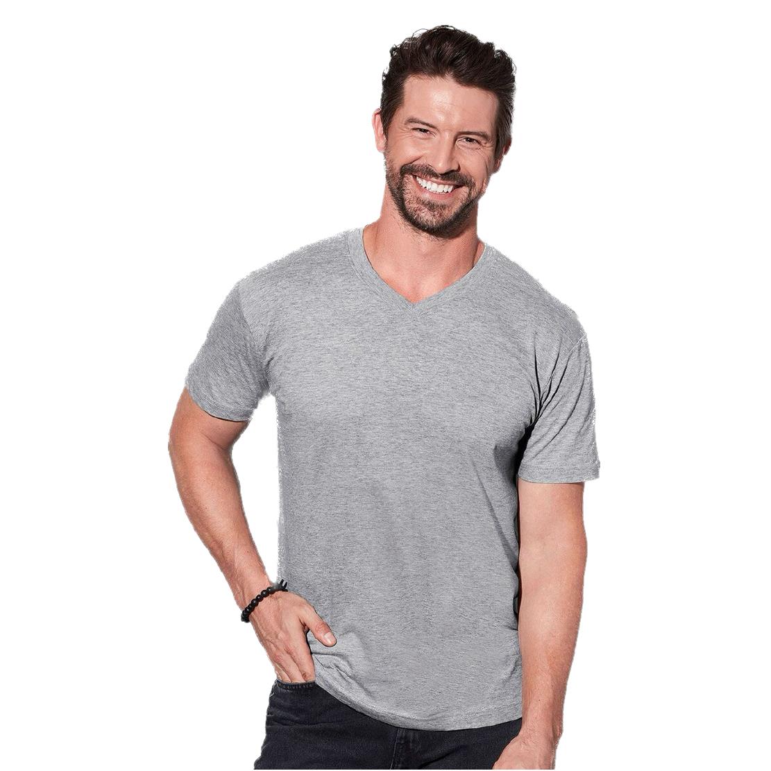 T-Shirt Uomo V-Nek Maglia Manica Corta Collo a V Stedman Maglietta Adulto Unisex Personalizzabile PS 33745
