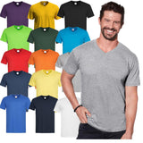 T-Shirt Uomo V-Nek Maglia Manica Corta Collo a V Stedman Maglietta Adulto Unisex Personalizzabile PS 33745