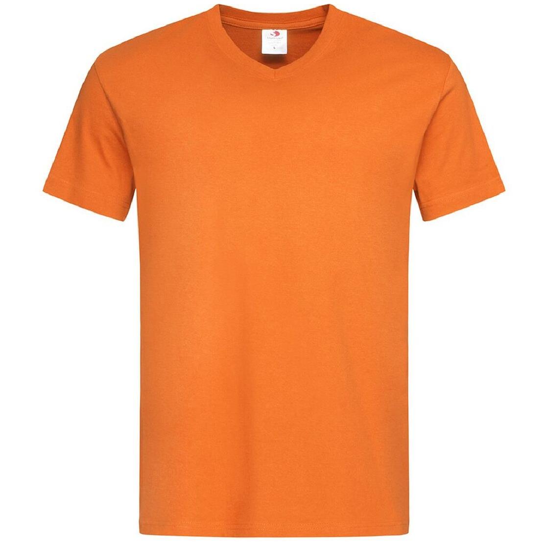 T-Shirt Uomo V-Nek Maglia Manica Corta Collo a V Stedman Maglietta Adulto Unisex Personalizzabile PS 33745