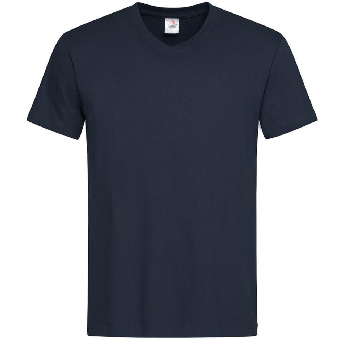 T-Shirt Uomo V-Nek Maglia Manica Corta Collo a V Stedman Maglietta Adulto Unisex Personalizzabile PS 33745