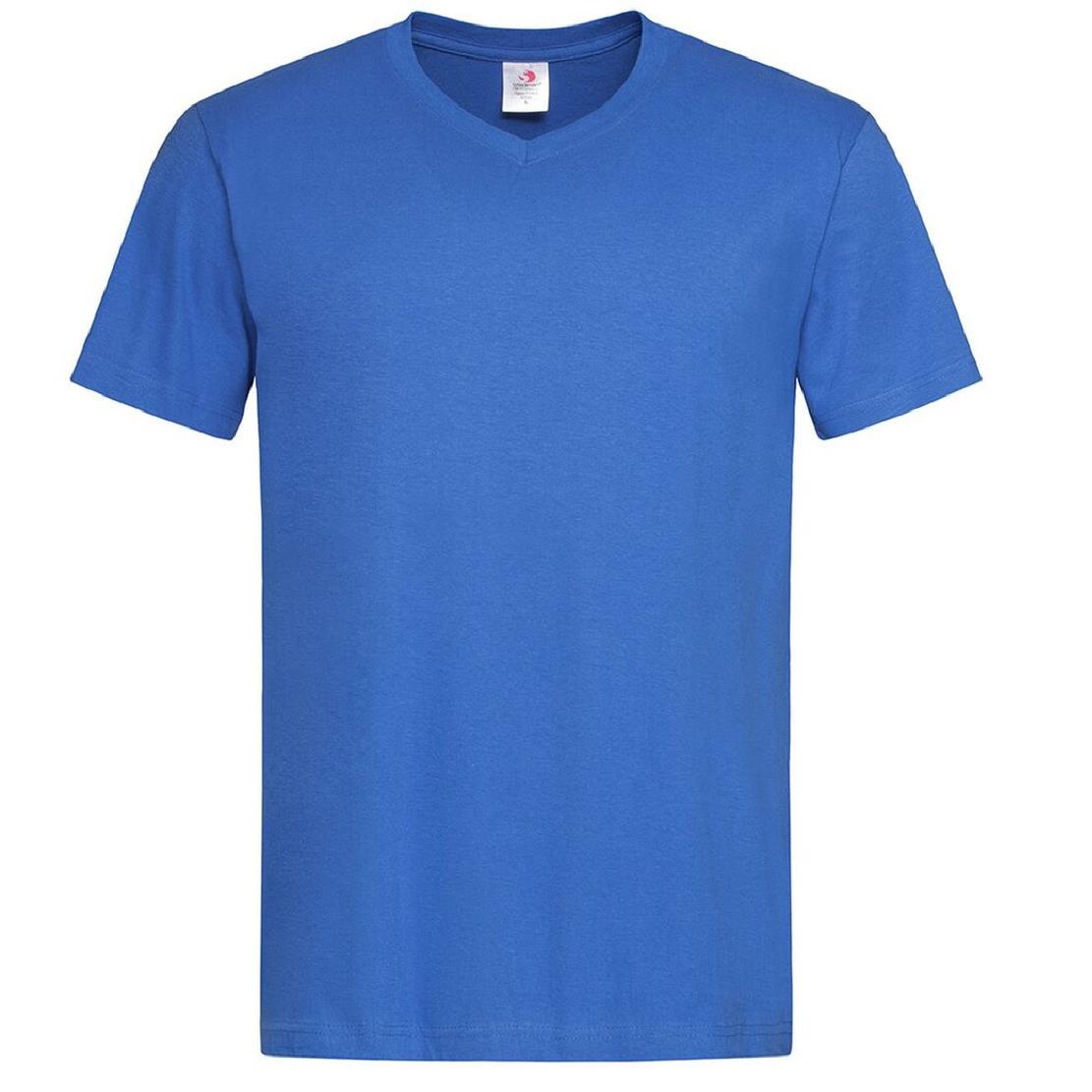 T-Shirt Uomo V-Nek Maglia Manica Corta Collo a V Stedman Maglietta Adulto Unisex Personalizzabile PS 33745