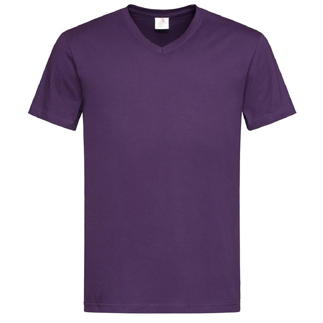T-Shirt Uomo V-Nek Maglia Manica Corta Collo a V Stedman Maglietta Adulto Unisex Personalizzabile PS 33745