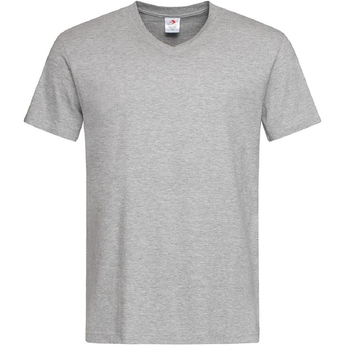T-Shirt Uomo V-Nek Maglia Manica Corta Collo a V Stedman Maglietta Adulto Unisex Personalizzabile PS 33745