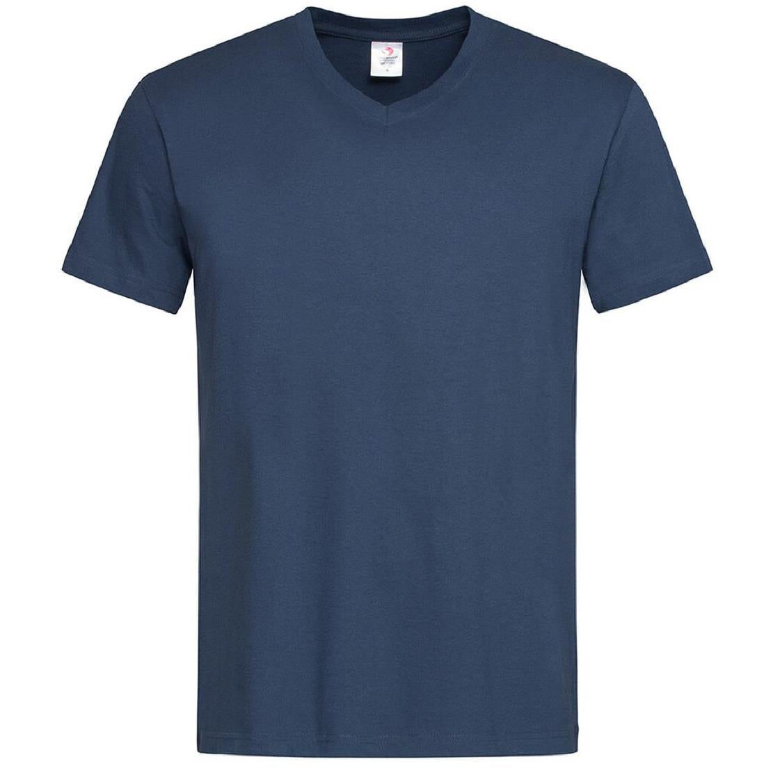T-Shirt Uomo V-Nek Maglia Manica Corta Collo a V Stedman Maglietta Adulto Unisex Personalizzabile PS 33745