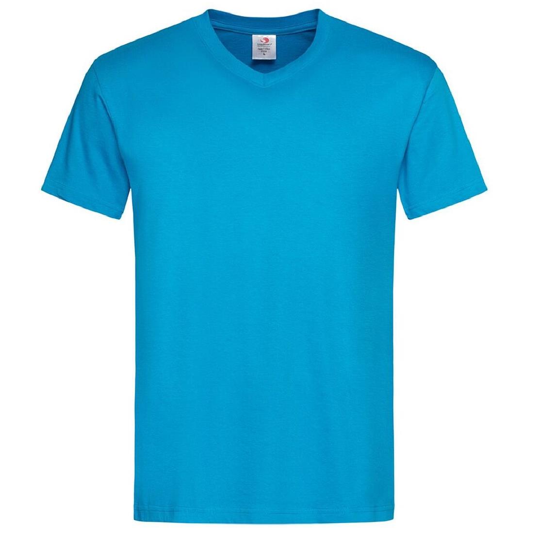 T-Shirt Uomo V-Nek Maglia Manica Corta Collo a V Stedman Maglietta Adulto Unisex Personalizzabile PS 33745