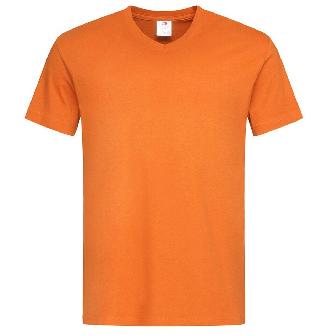 T-Shirt Uomo V-Nek Maglia Manica Corta Collo a V Stedman Maglietta Adulto Unisex Personalizzabile PS 33745