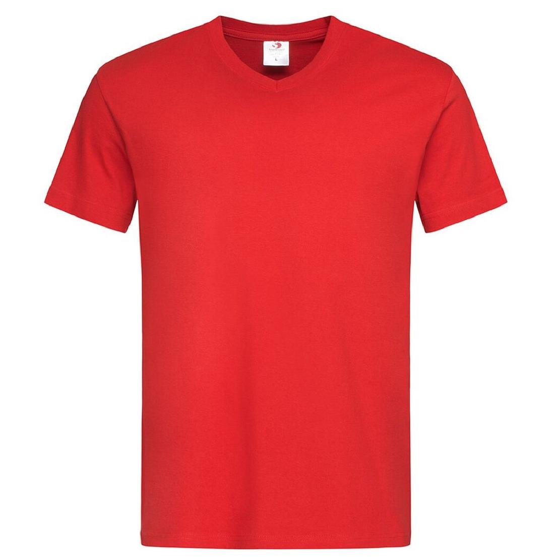T-Shirt Uomo V-Nek Maglia Manica Corta Collo a V Stedman Maglietta Adulto Unisex Personalizzabile PS 33745