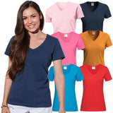 T-Shirt Donna V-Nek Maglia Manica Corta Collo a V Stedman Maglietta Adulto Unisex Personalizzabile PS 33746
