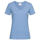 T-Shirt Donna V-Nek Maglia Manica Corta Collo a V Stedman Maglietta Adulto Unisex Personalizzabile PS 33746