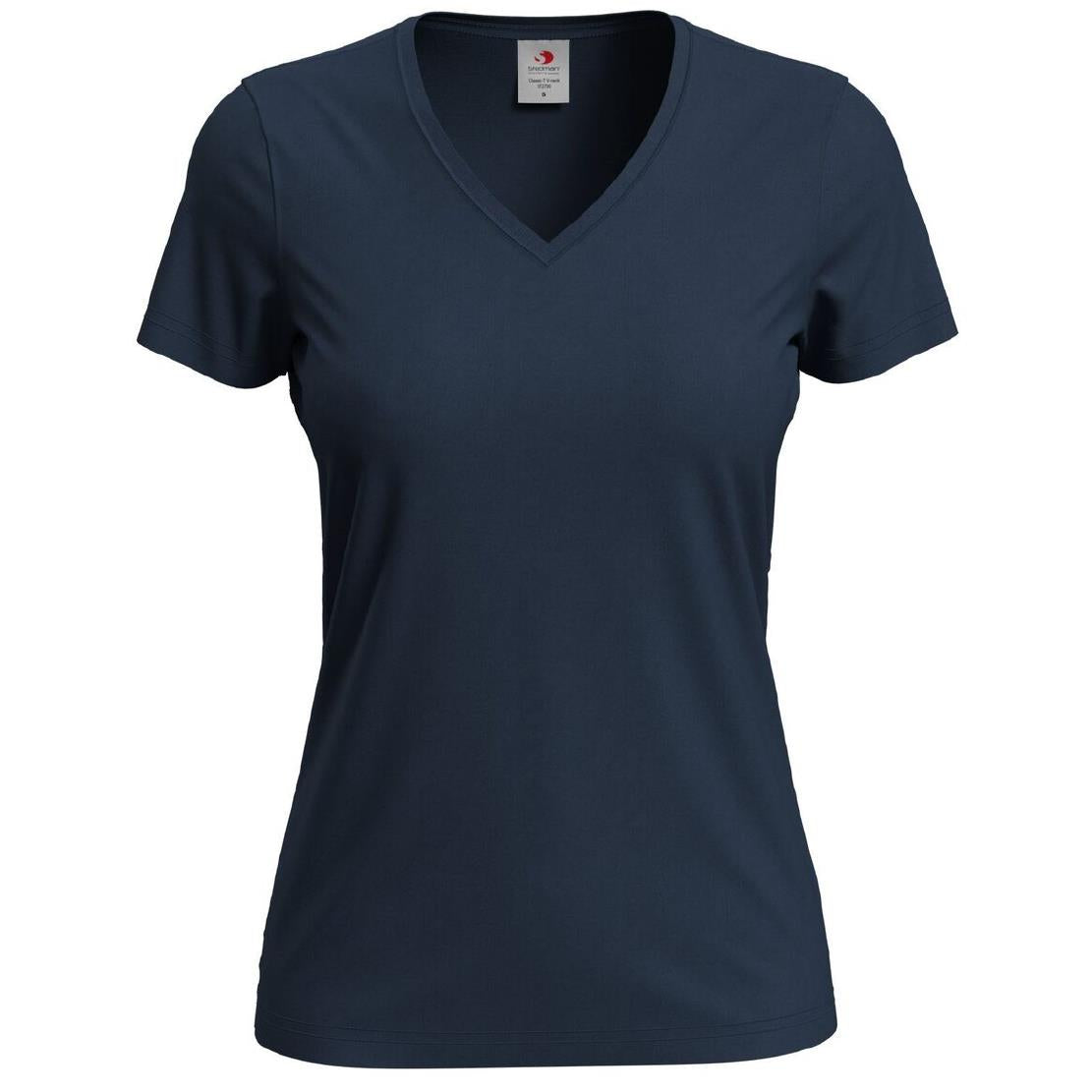 T-Shirt Donna V-Nek Maglia Manica Corta Collo a V Stedman Maglietta Adulto Unisex Personalizzabile PS 33746