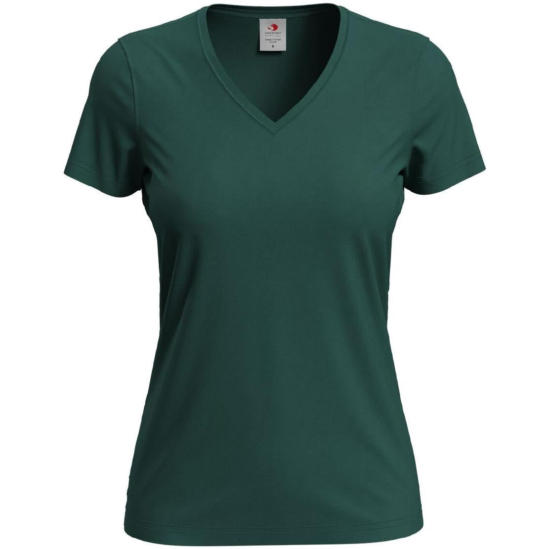 T-Shirt Donna V-Nek Maglia Manica Corta Collo a V Stedman Maglietta Adulto Unisex Personalizzabile PS 33746