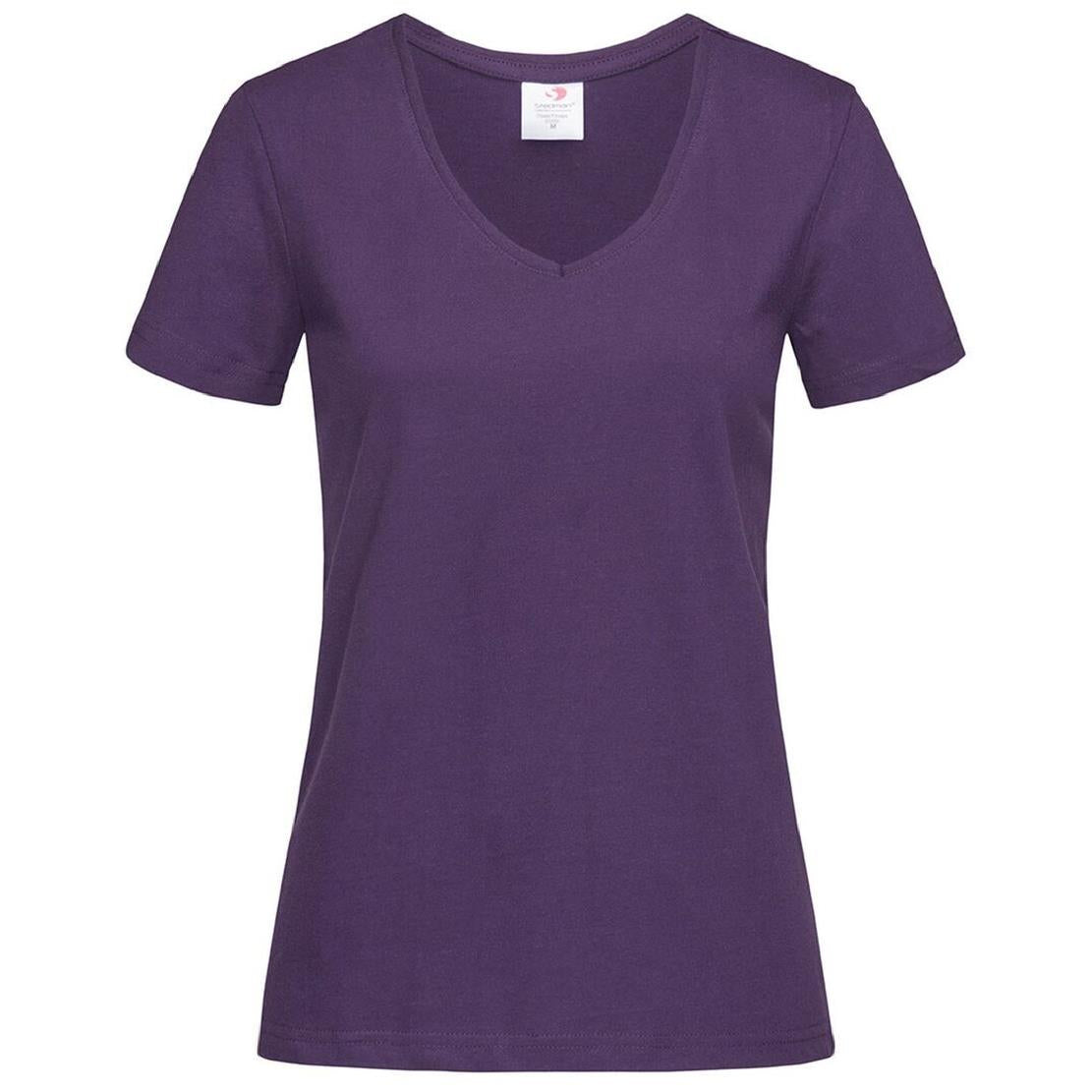 T-Shirt Donna V-Nek Maglia Manica Corta Collo a V Stedman Maglietta Adulto Unisex Personalizzabile PS 33746