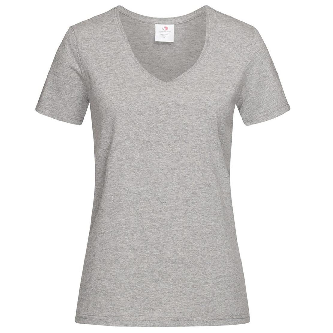 T-Shirt Donna V-Nek Maglia Manica Corta Collo a V Stedman Maglietta Adulto Unisex Personalizzabile PS 33746