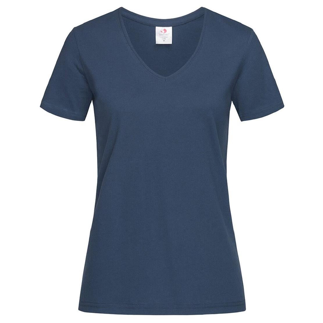 T-Shirt Donna V-Nek Maglia Manica Corta Collo a V Stedman Maglietta Adulto Unisex Personalizzabile PS 33746