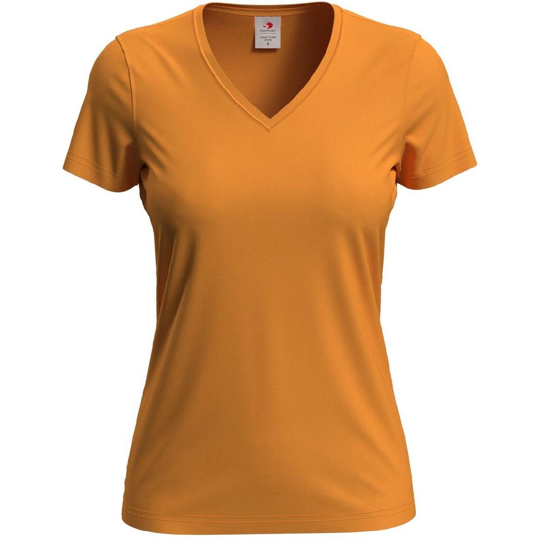 T-Shirt Donna V-Nek Maglia Manica Corta Collo a V Stedman Maglietta Adulto Unisex Personalizzabile PS 33746