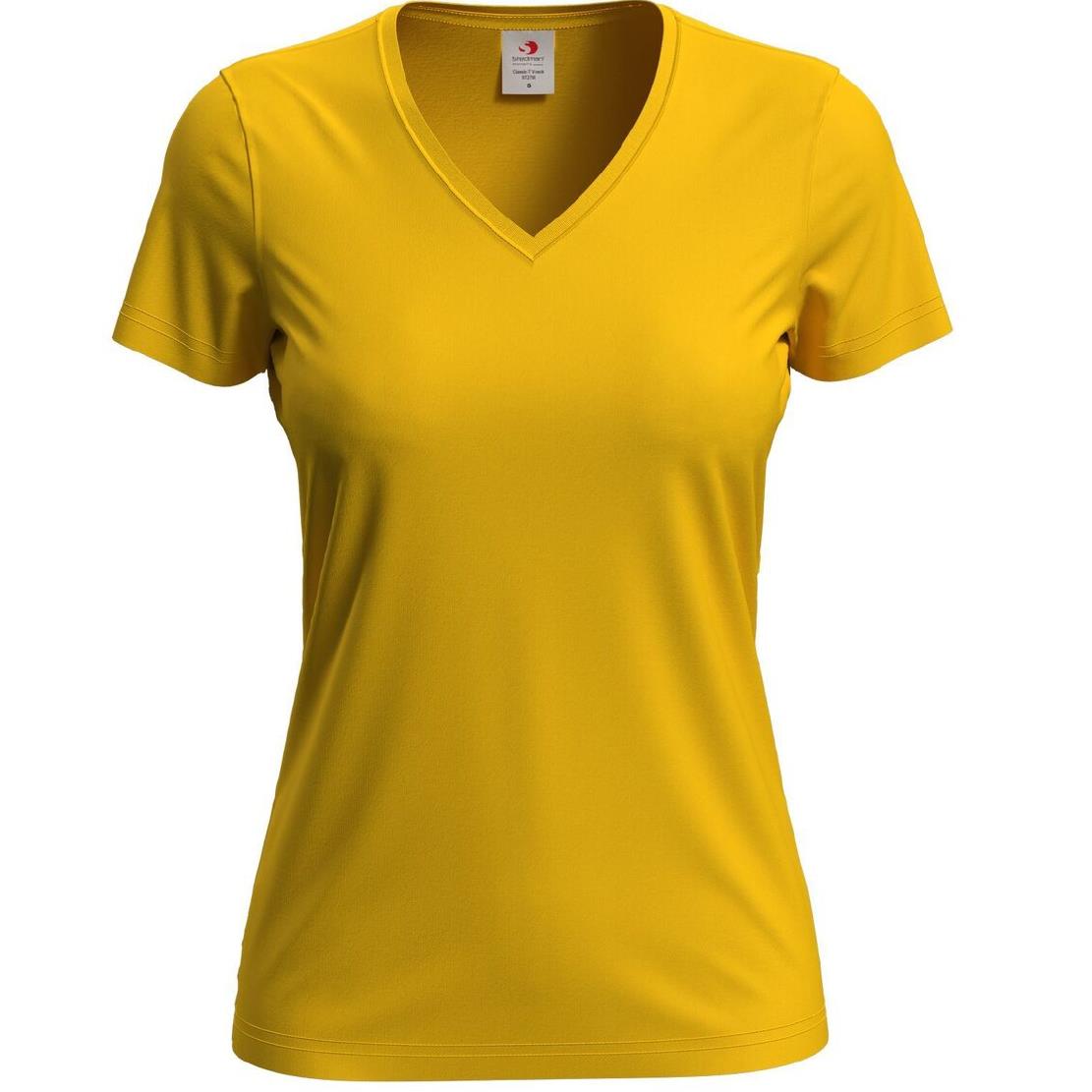 T-Shirt Donna V-Nek Maglia Manica Corta Collo a V Stedman Maglietta Adulto Unisex Personalizzabile PS 33746
