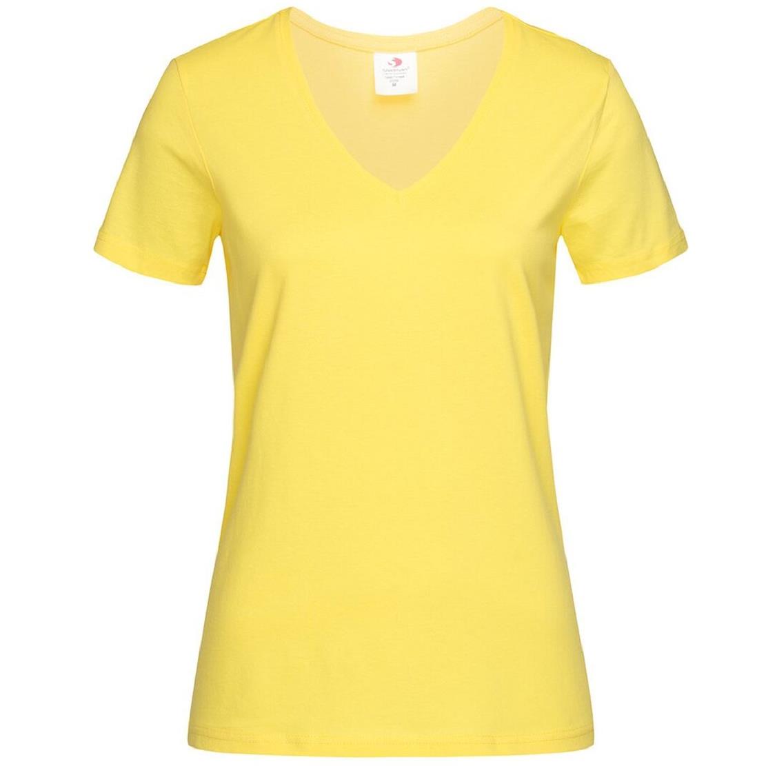 T-Shirt Donna V-Nek Maglia Manica Corta Collo a V Stedman Maglietta Adulto Unisex Personalizzabile PS 33746