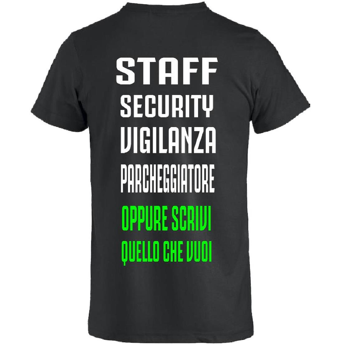 Maglietta T-Shirt Staff Maglia per Team di Lavoro Personalizzabile Come Vuoi PS 27431-Staff PRS