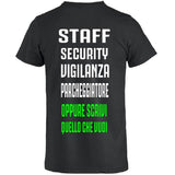 Maglietta T-Shirt Staff Maglia per Team di Lavoro Personalizzabile Come Vuoi PS 27431-Staff PRS