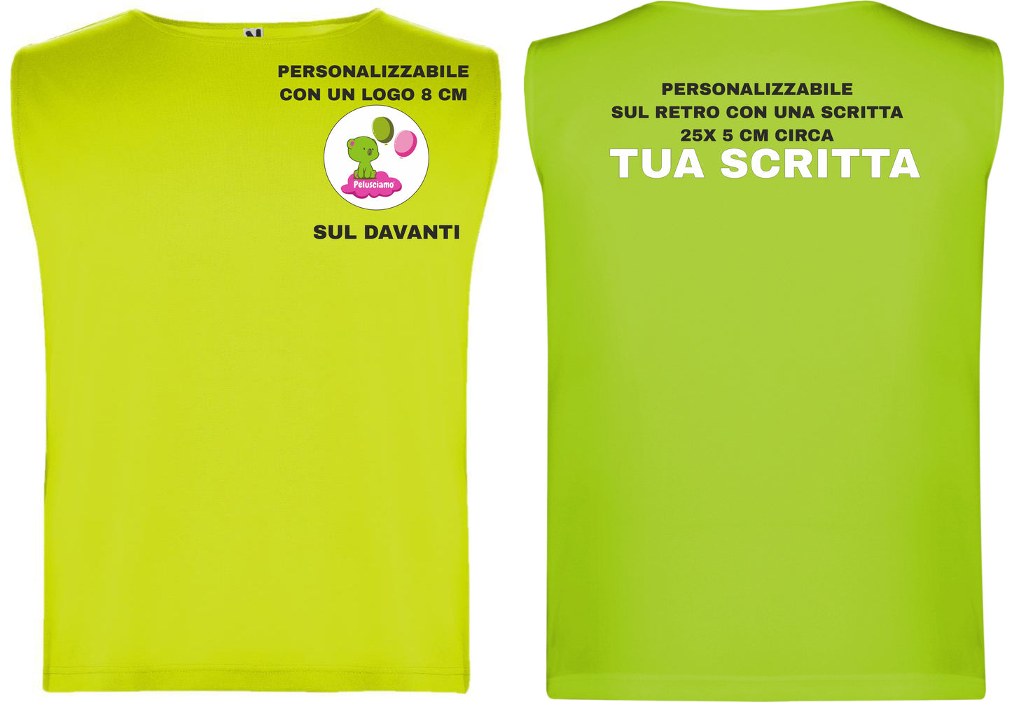 Pettorina Calcio Sport Colori Fluo Casacca Personalizzabile Con Stampa Fronte Retro PS 40474 PRS