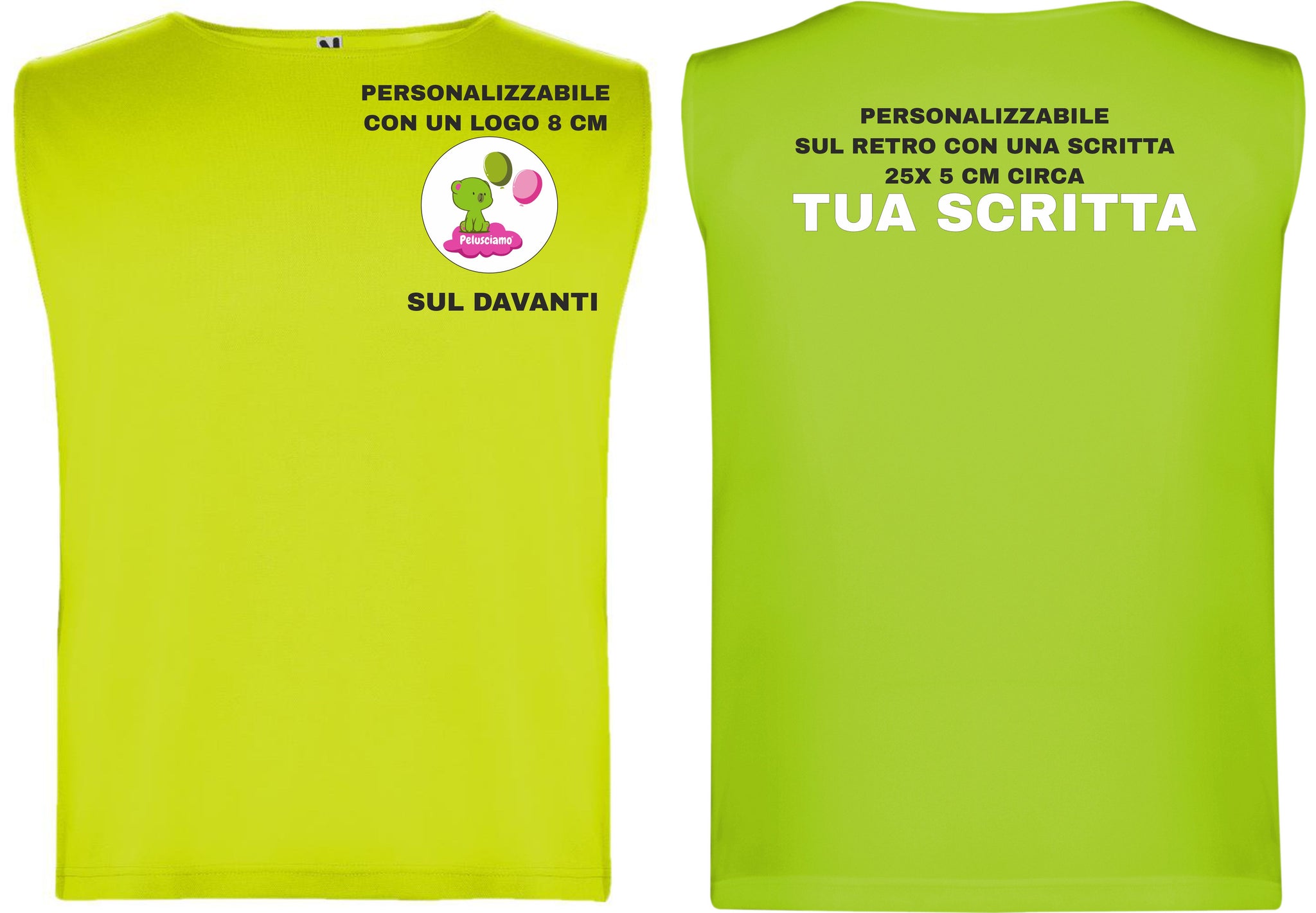 Pettorina Calcio Sport Colori Fluo Casacca Personalizzabile Con Stampa Fronte Retro PS 40474 PRS